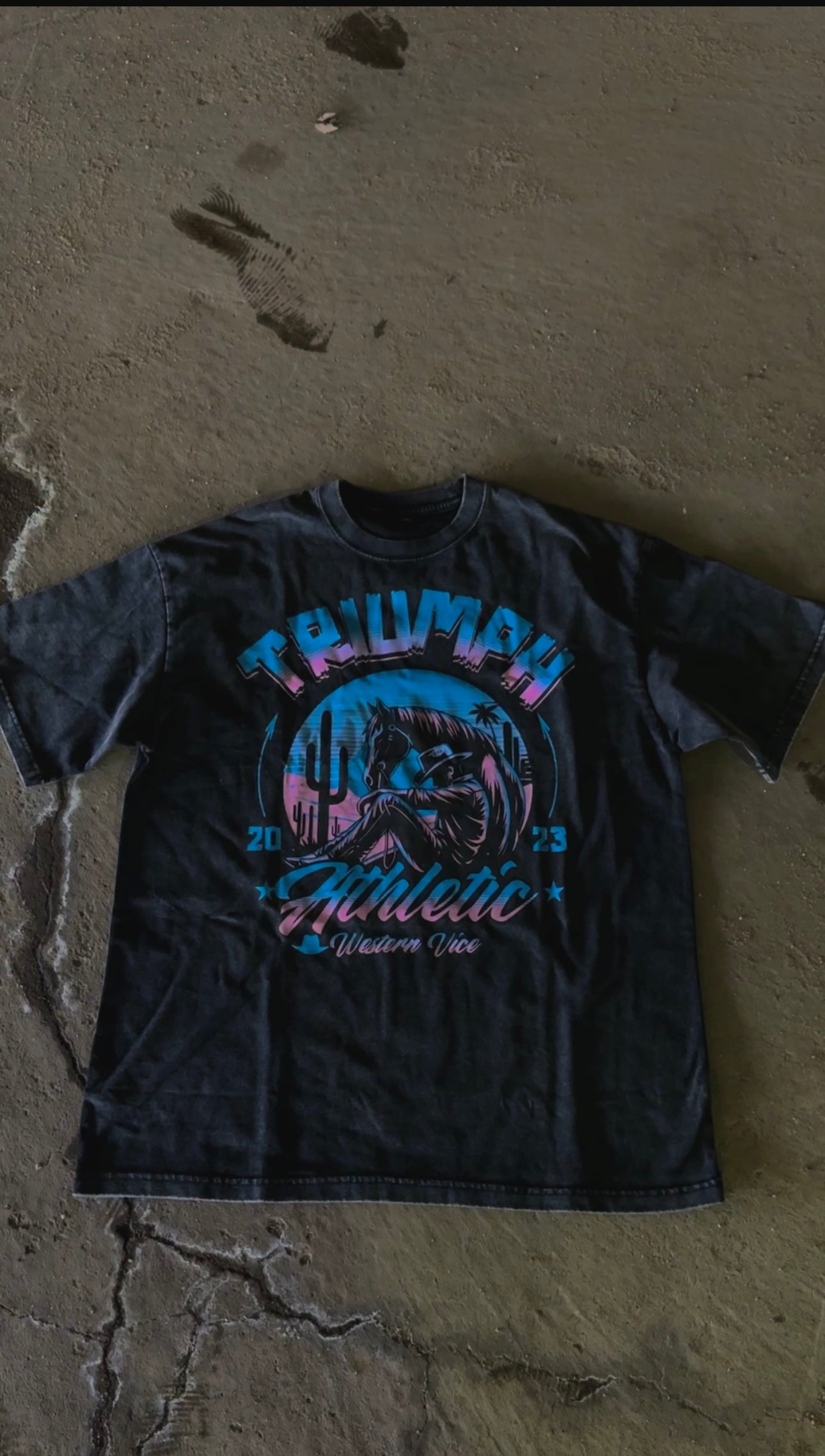 Western Vice Acid Washed Tee