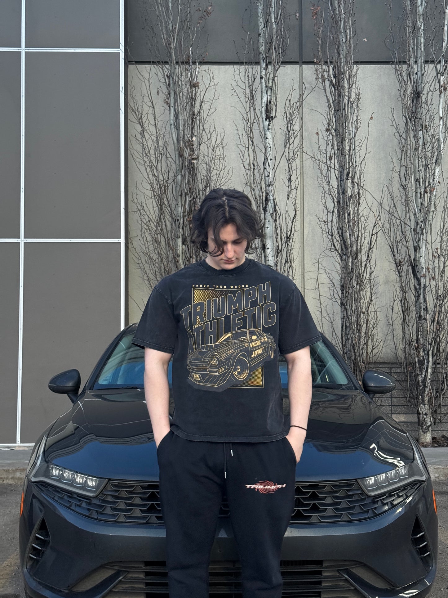 B&G Acid Washed Oversized Tee