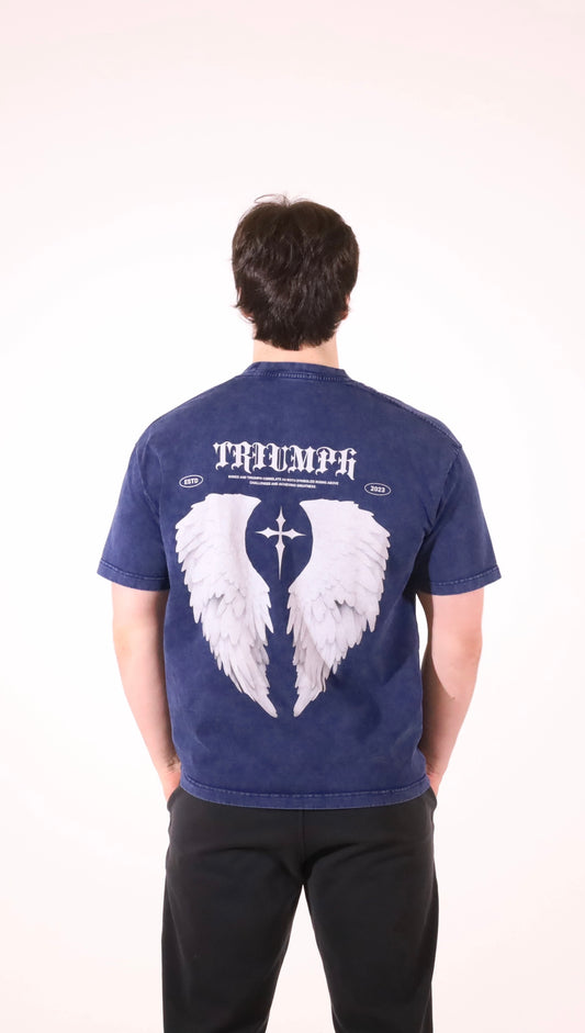 Fear Oversized Acid Washed Tee