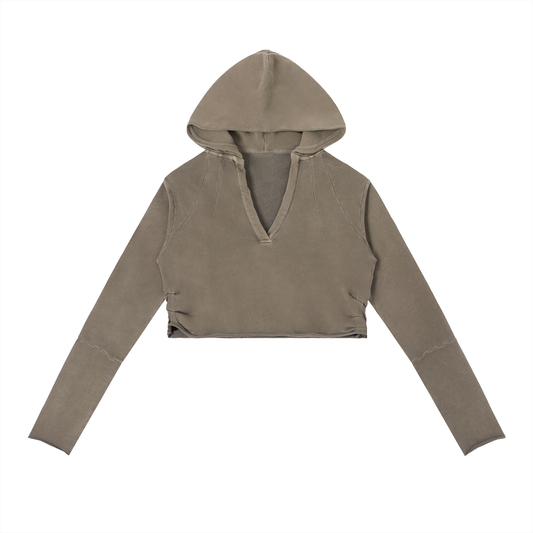 Women's Vintage Washed Cut Hoodie