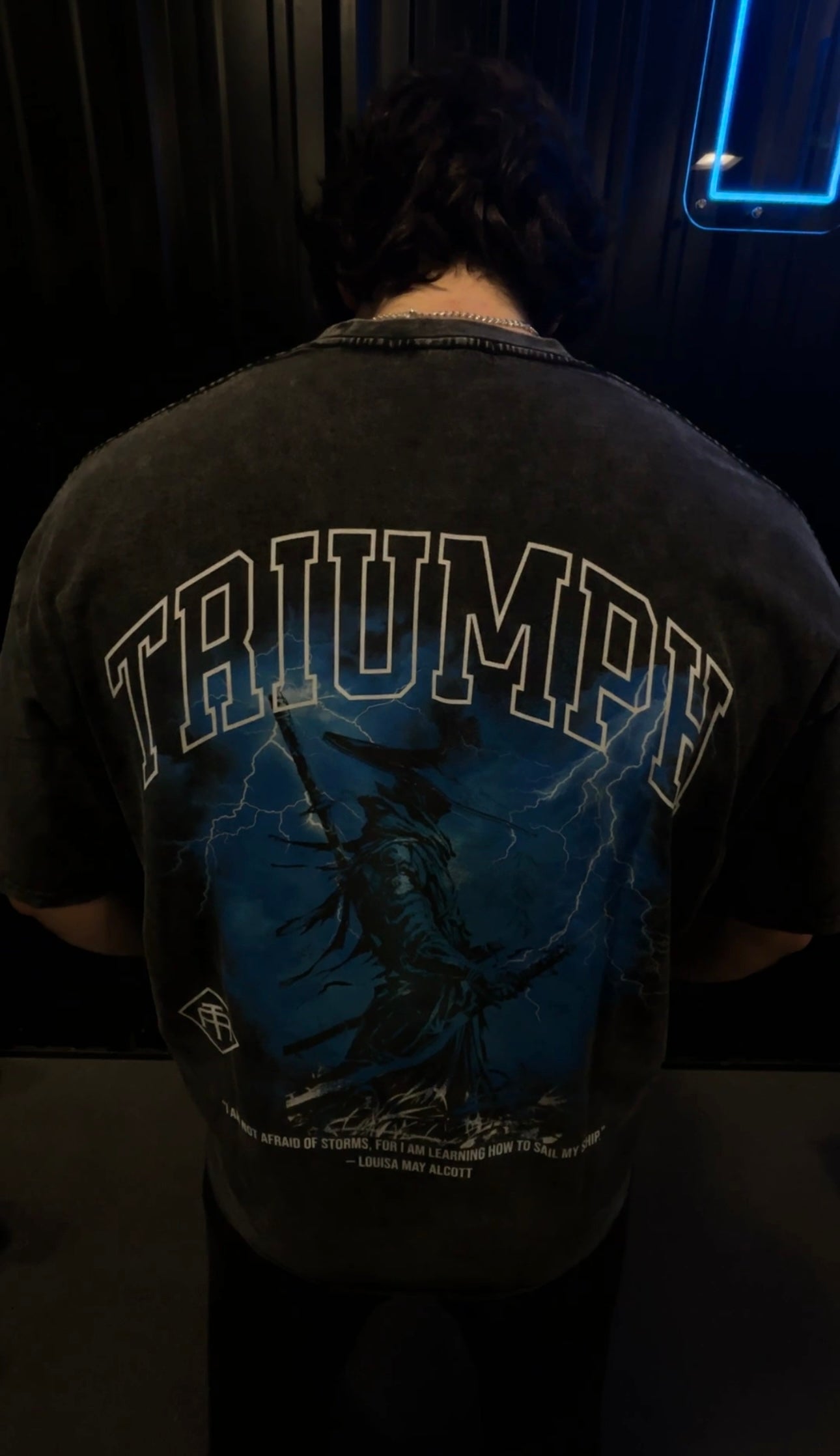Valor Oversized Tee-Blue