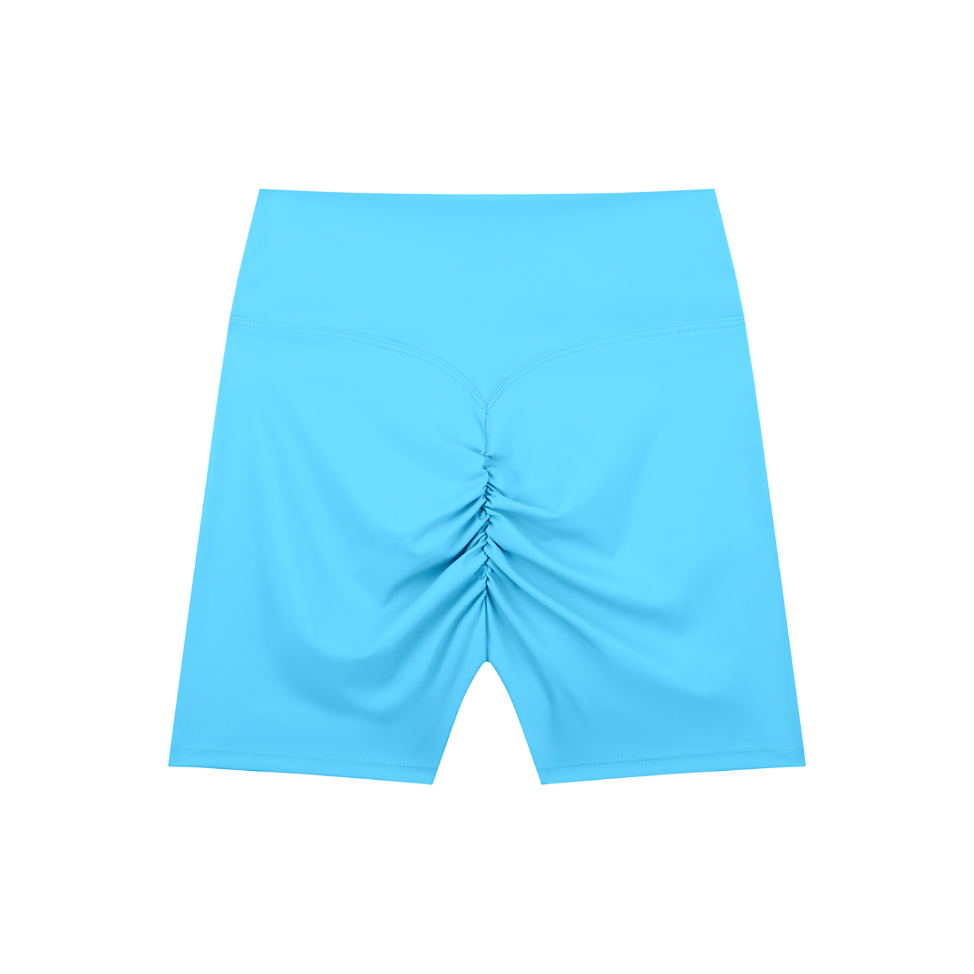 Block High Waisted Scrunched Shorts