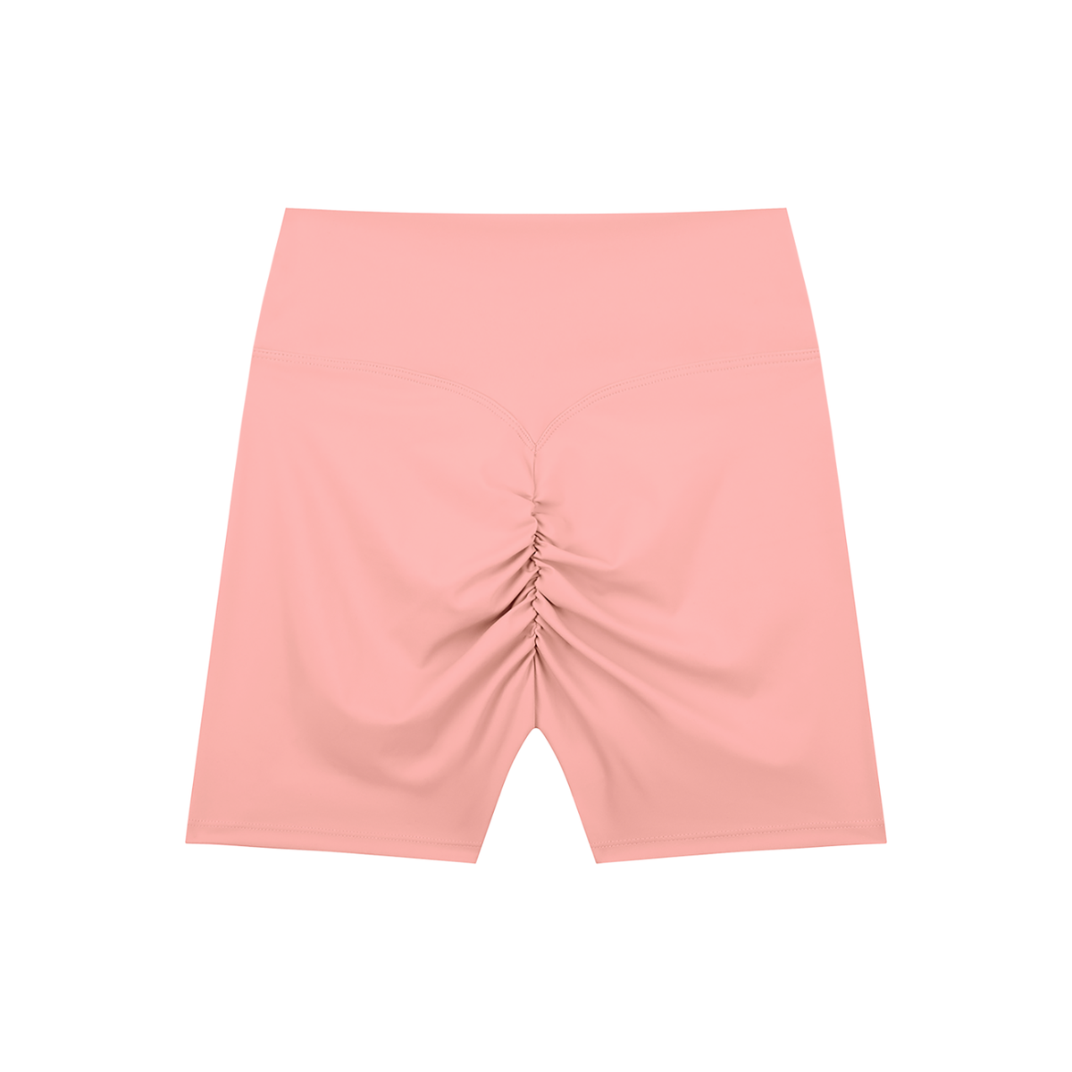 Block High Waisted Scrunched Shorts