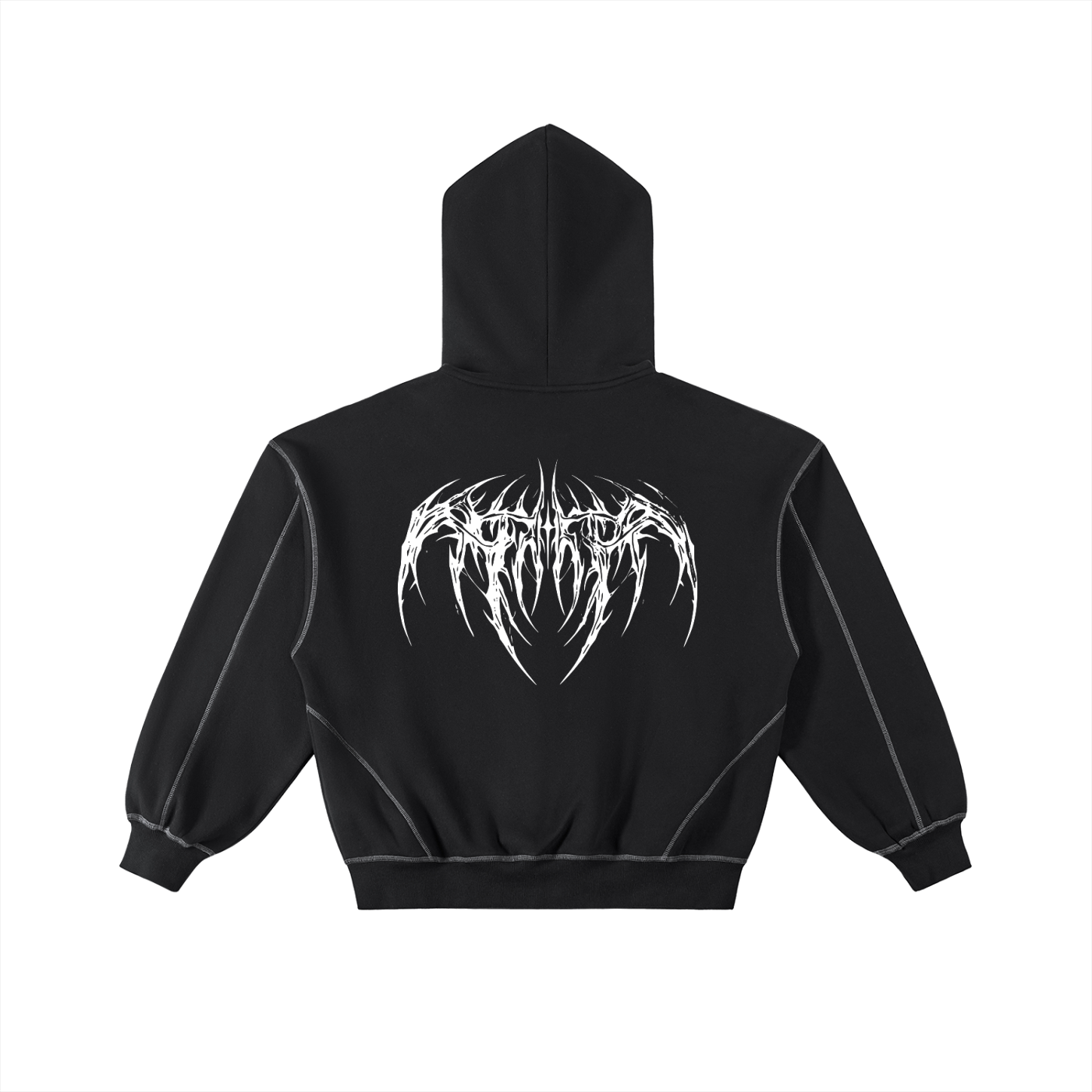 Contrast Stitched Nova Boxy Zip-Hoodie