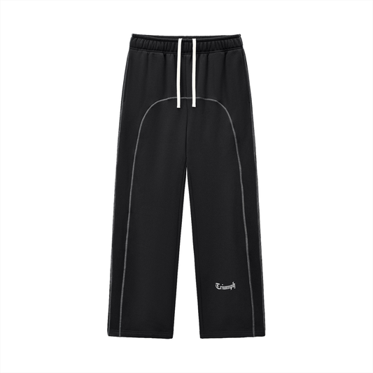 Contrast-Stitched Scratch Fleece Sweatpants