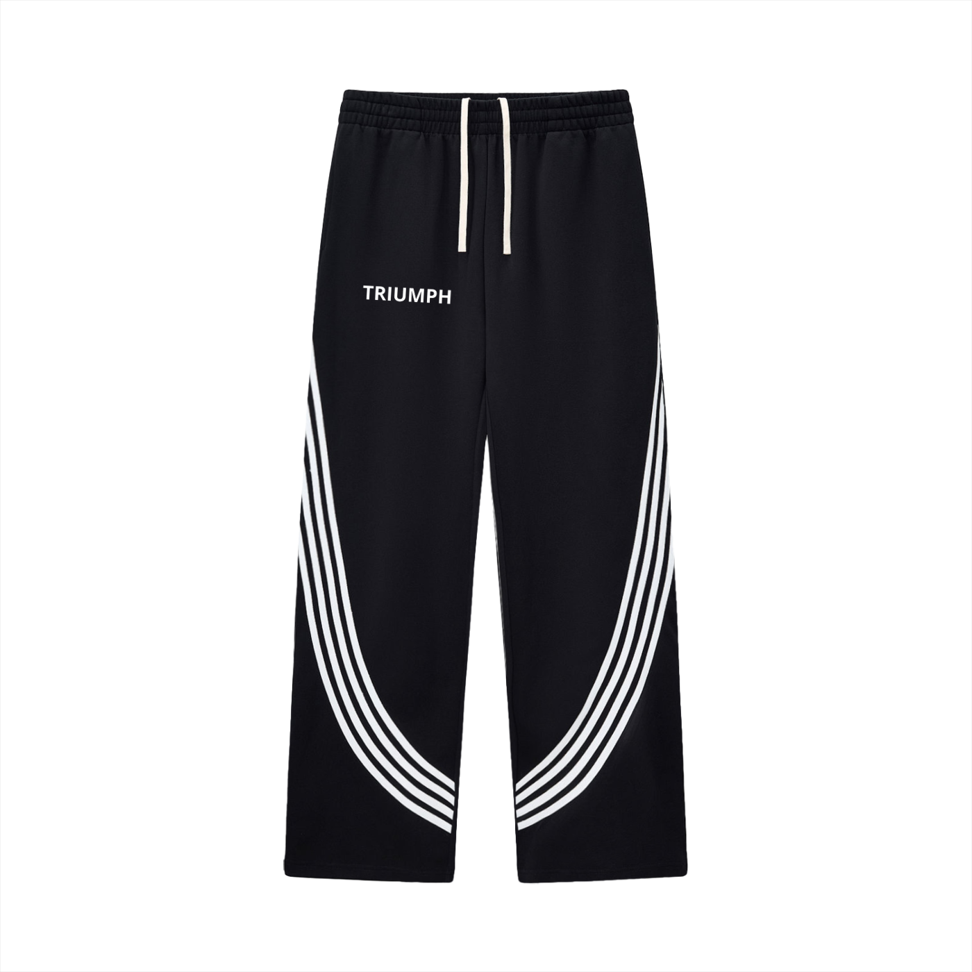 Curved Stripe Straight Sweatpants