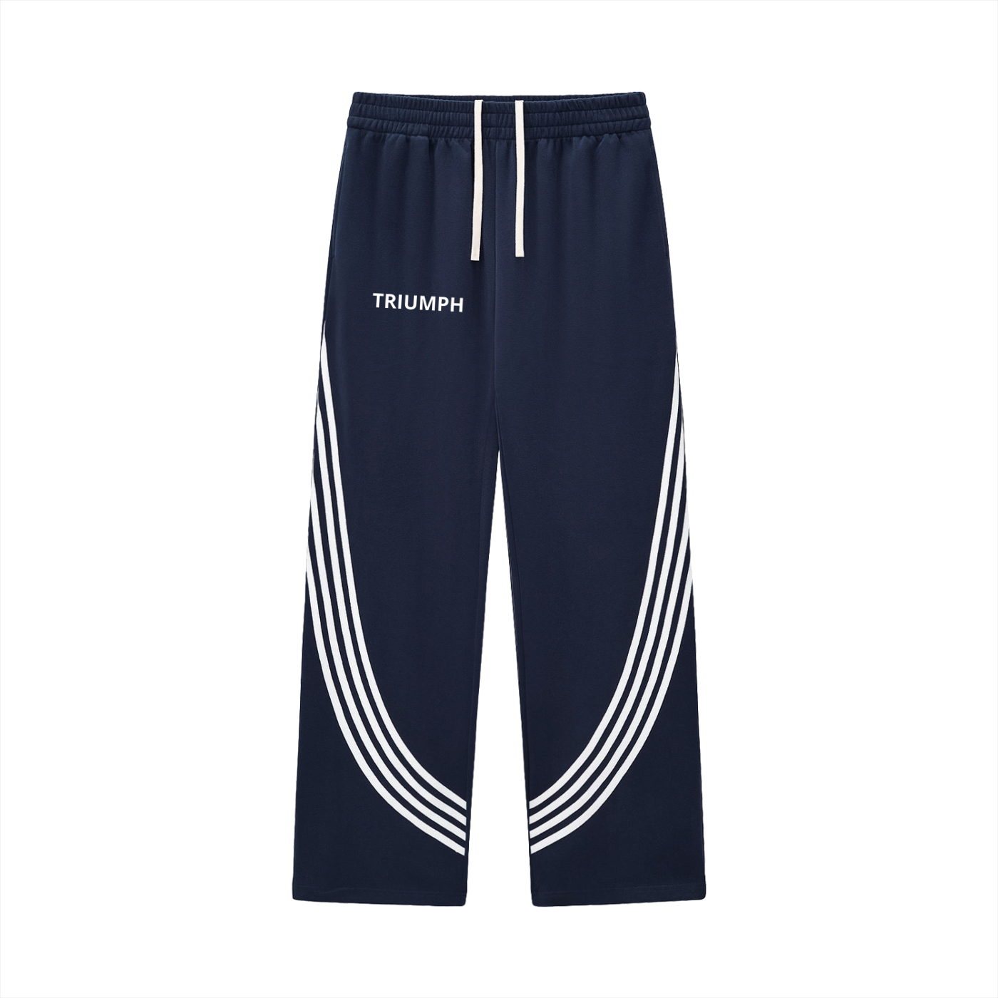 Curved Stripe Straight Sweatpants