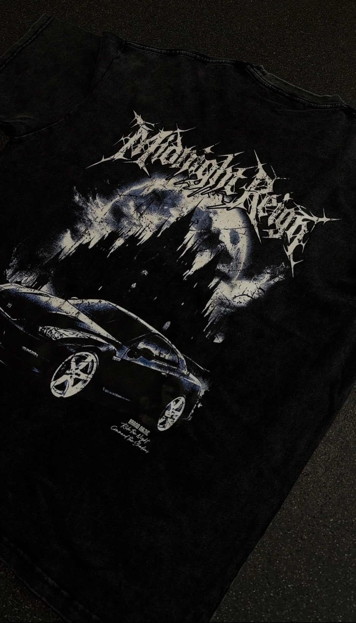 Midnight Reign Acid Washed Tee