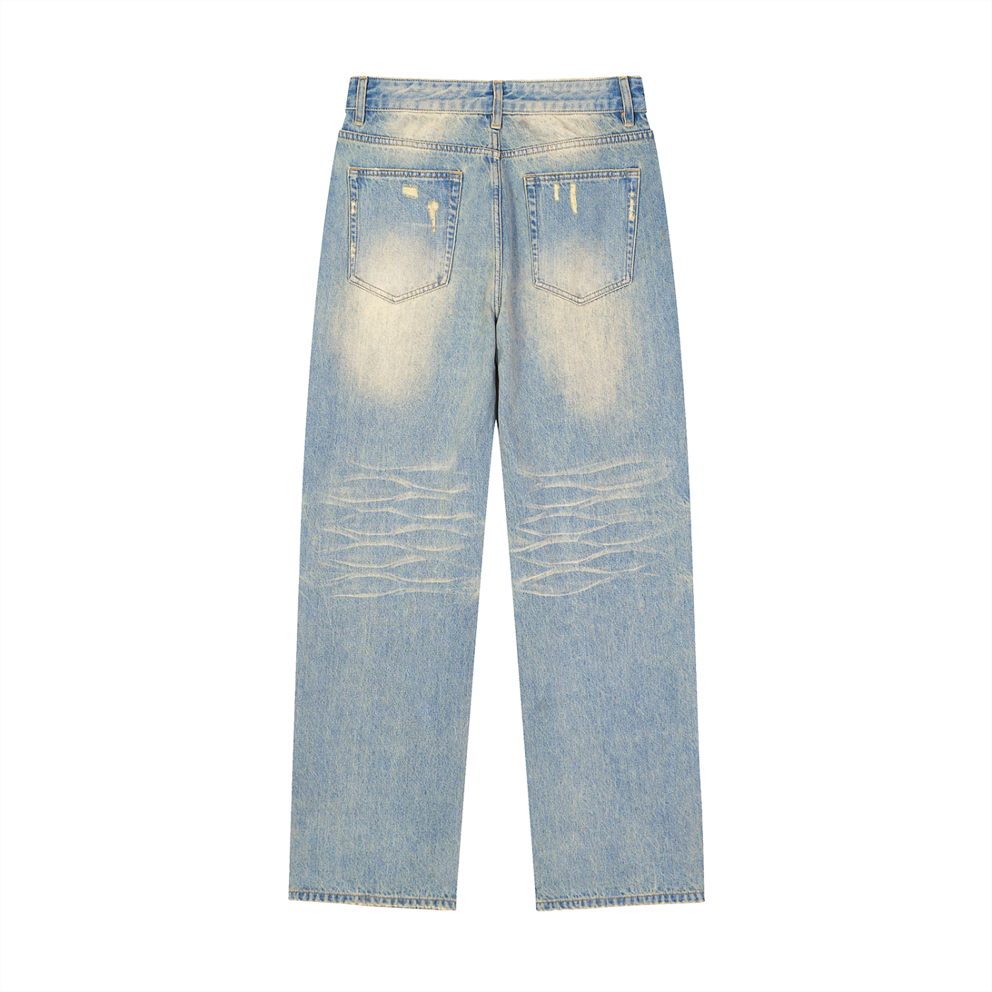 Faded Hem Denim Jeans