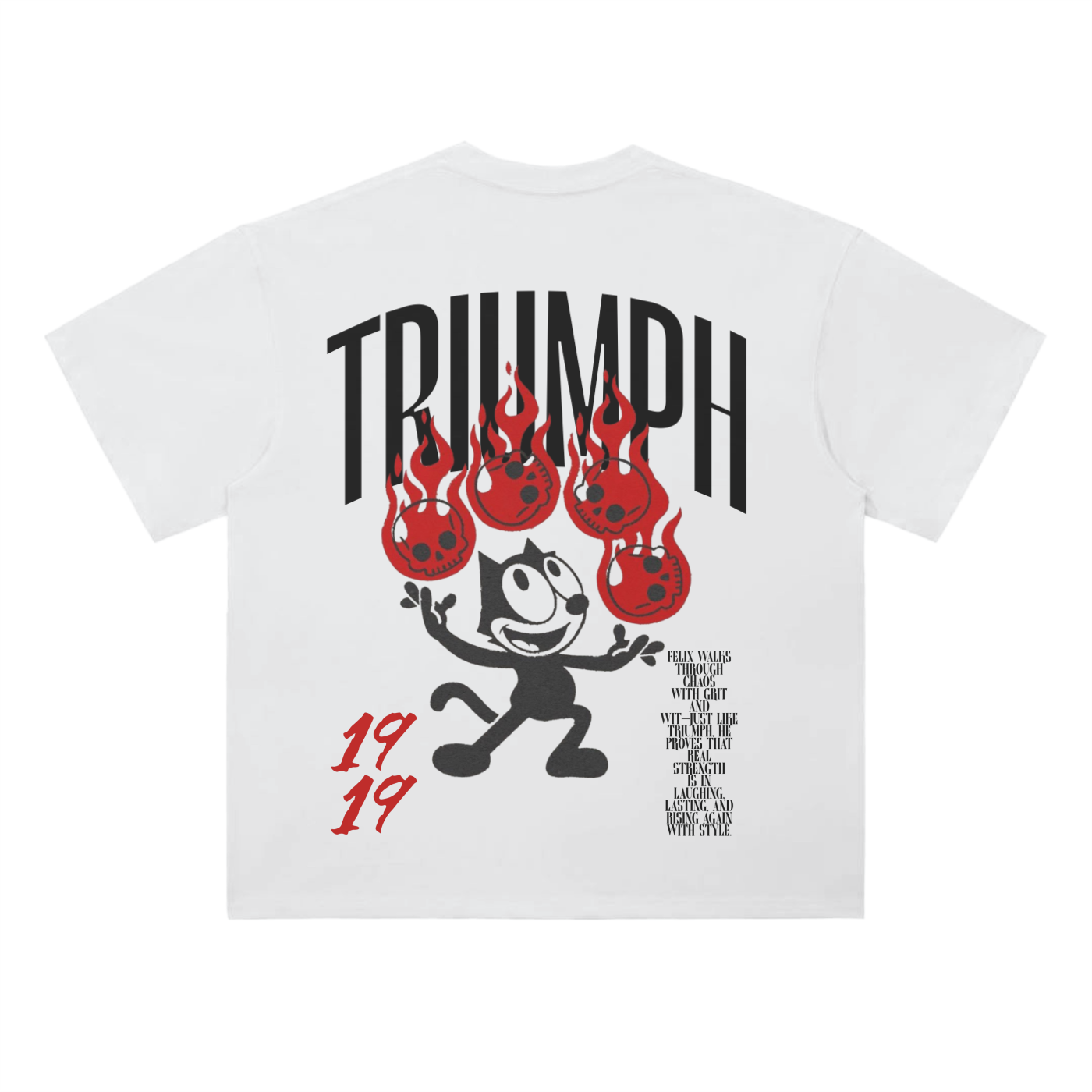 Felix The Cat X Triumph Athletic “Skulls” Oversized Tee
