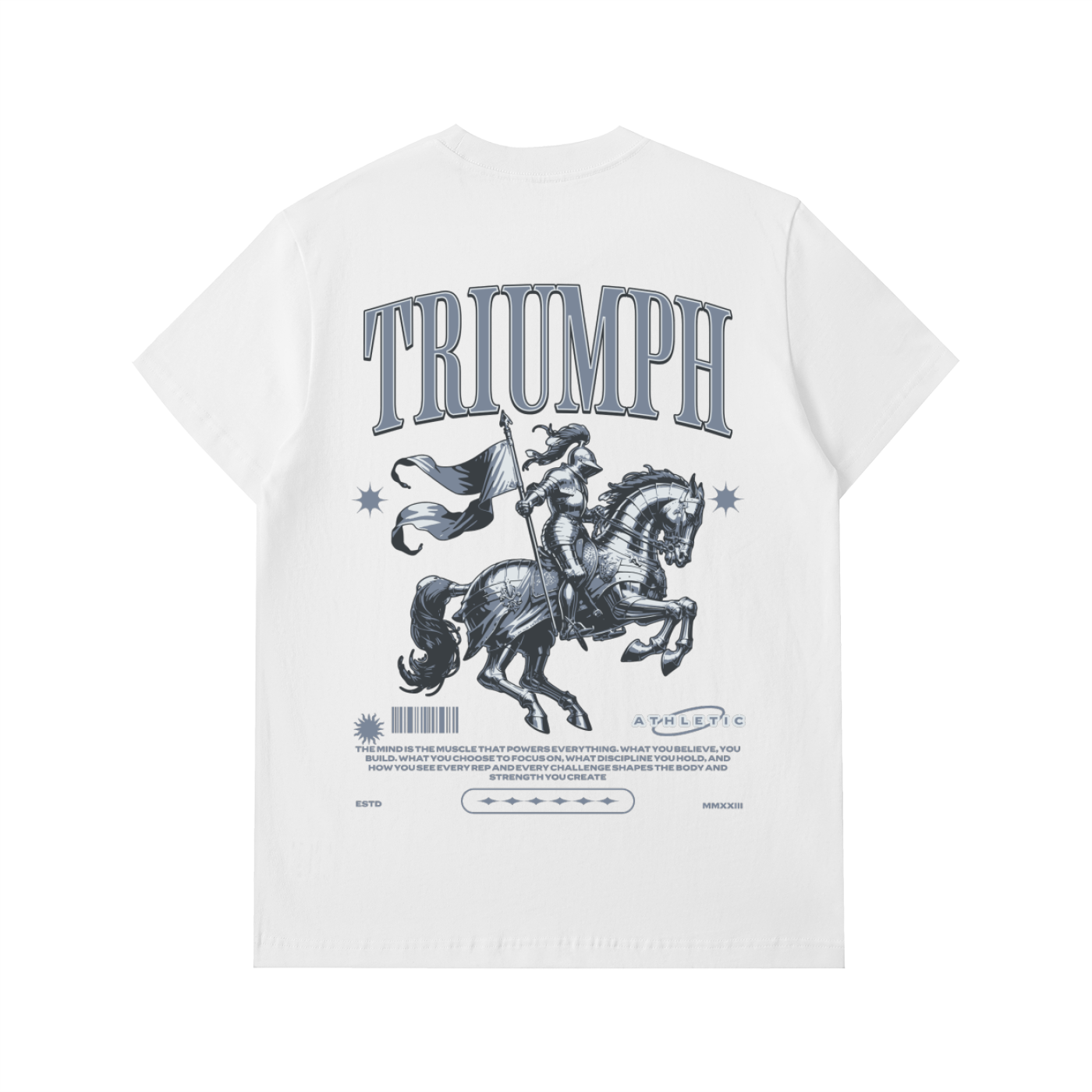 Mentality Heavyweight Tee-Blue