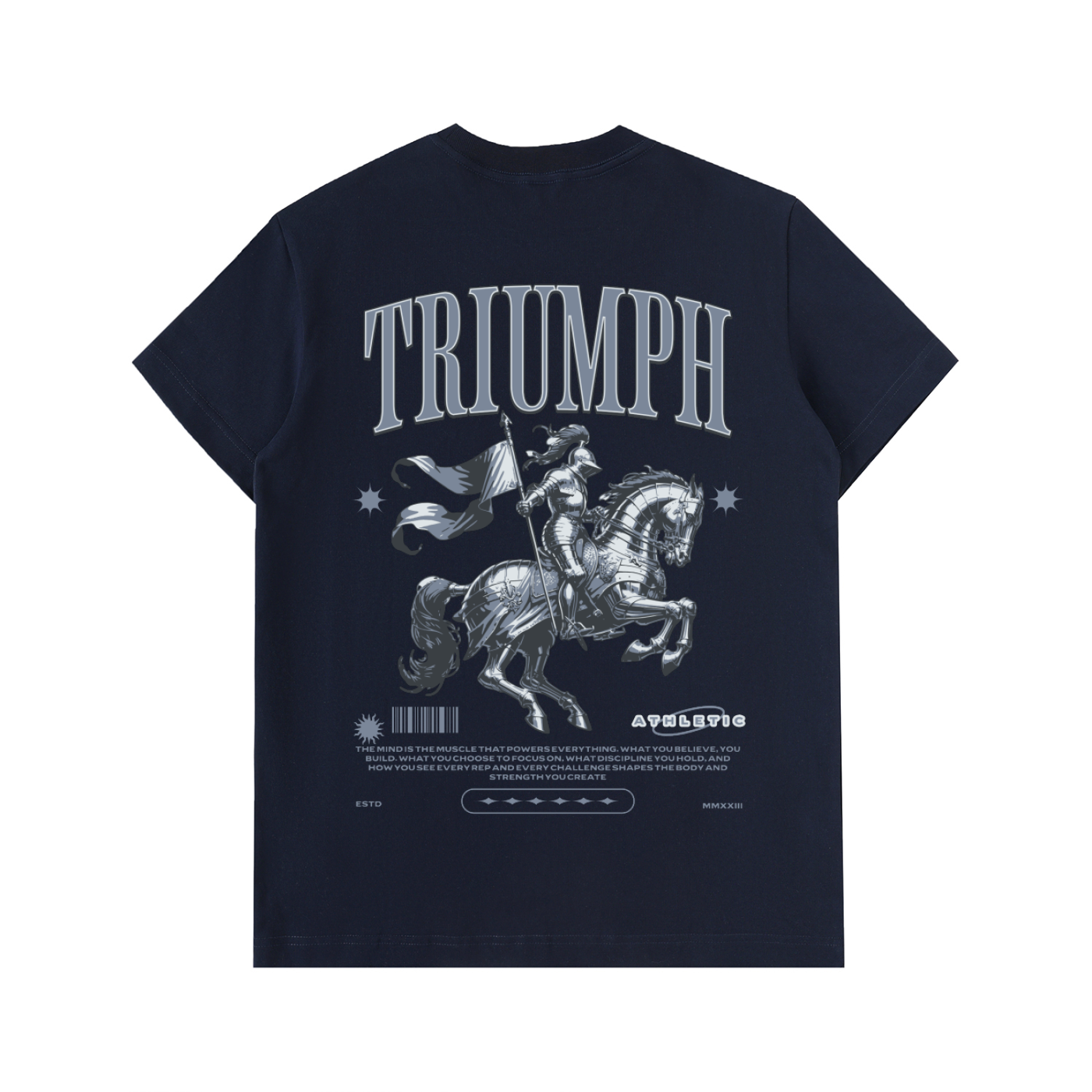 Mentality Heavyweight Tee-Blue