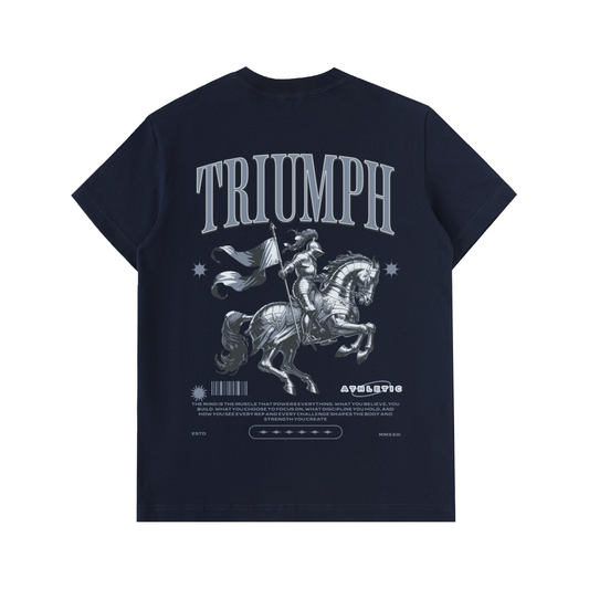 Mentality Heavyweight Tee-Blue