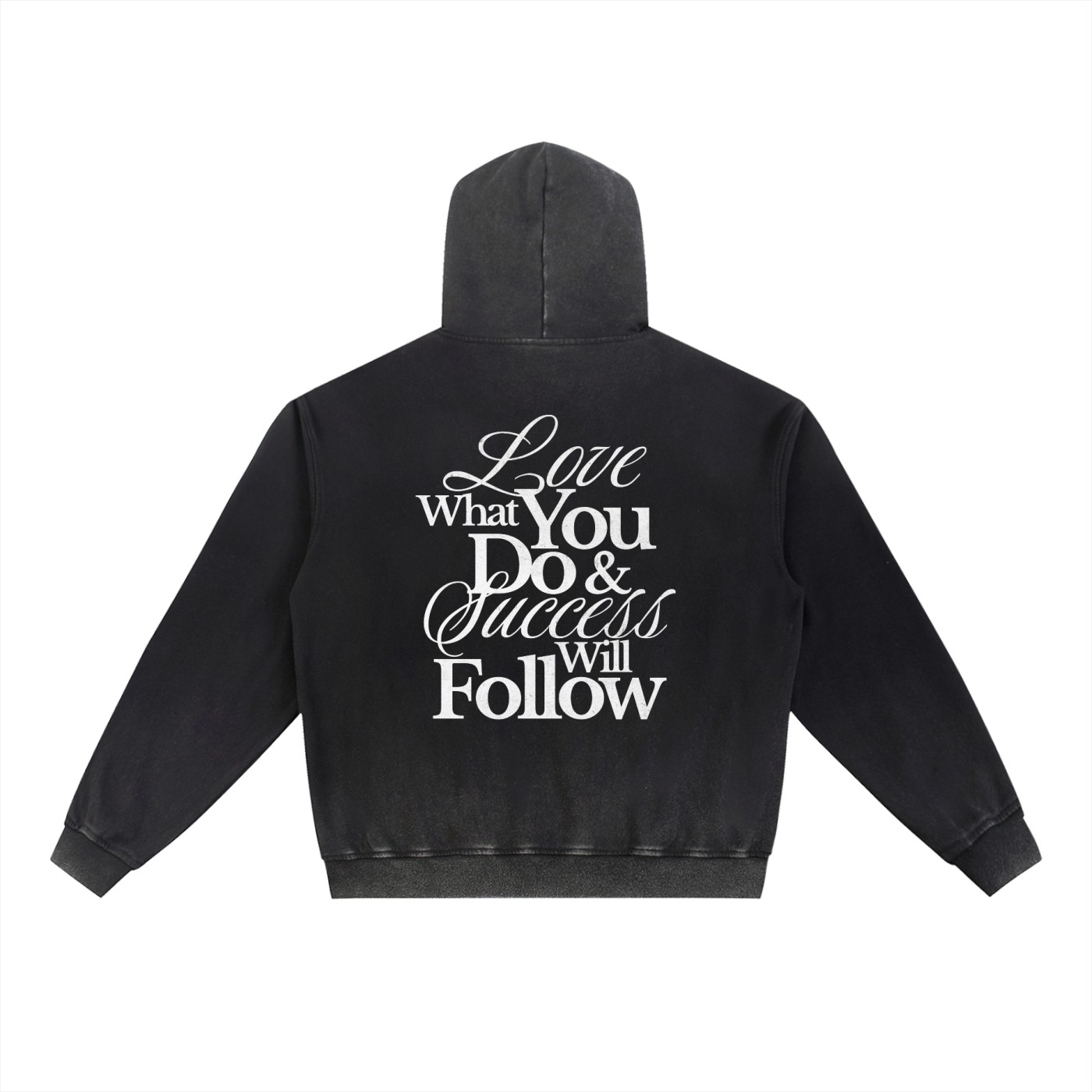 ‘Process’ Gradient Washed Fleece Hoodie