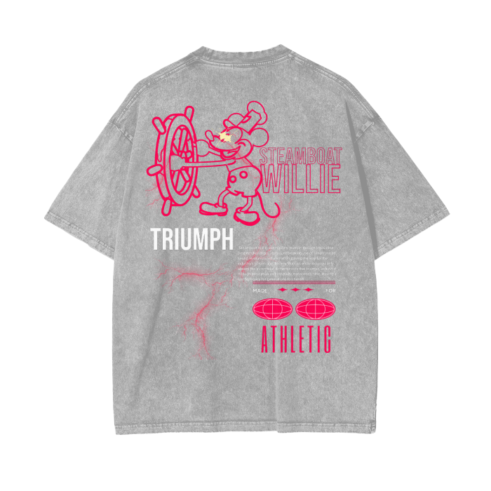STEAMBOAT WILLIE X TRIUMPH ATHLETIC OVERSIZED TEE