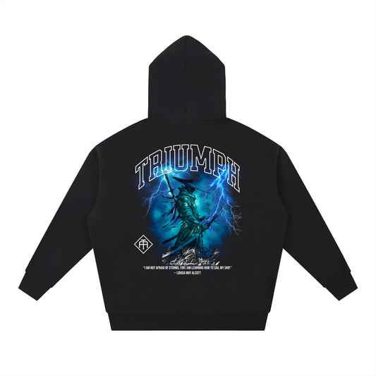Valor Oversized Hoodie-Blue