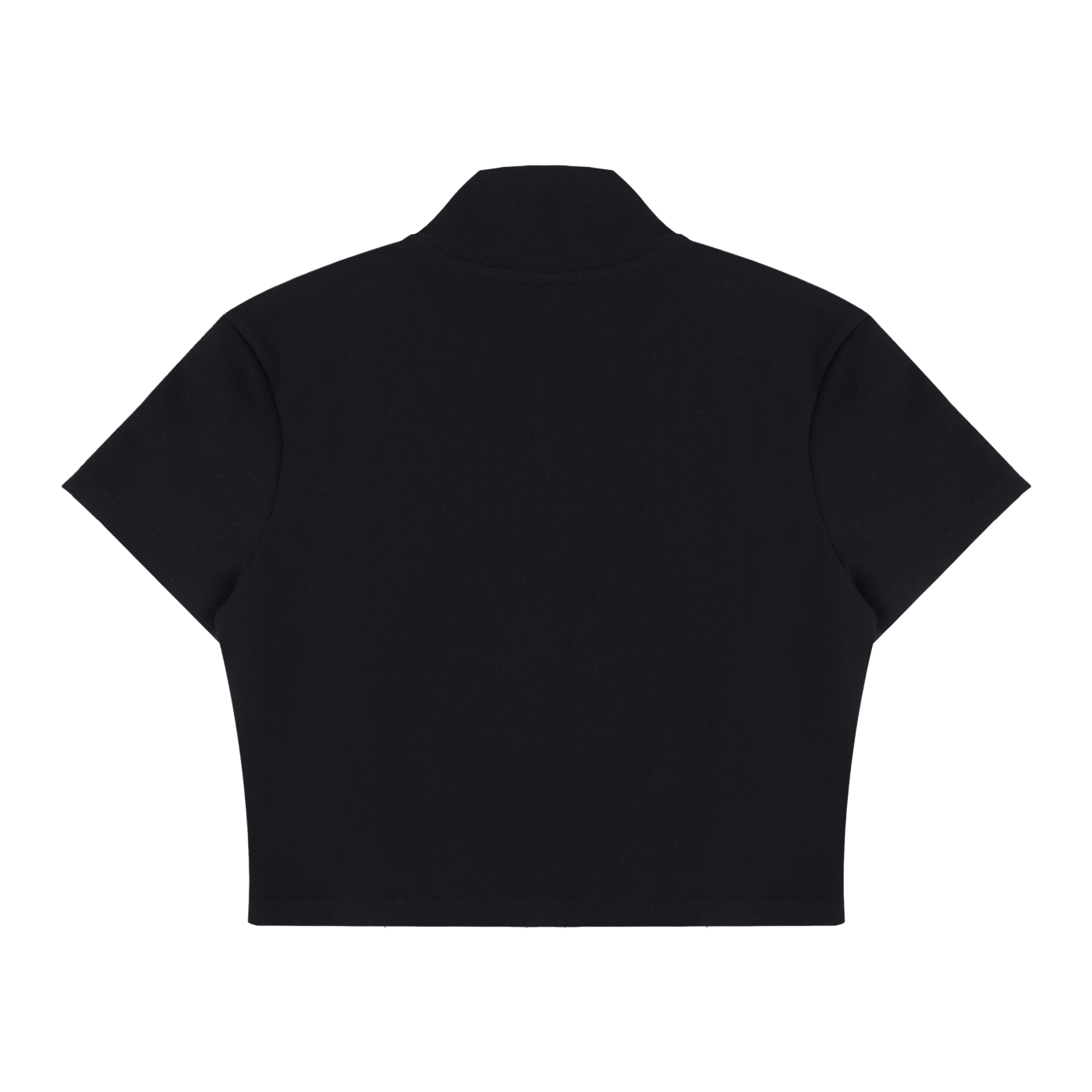 Cropped Full Zip Short Sleeve Tee