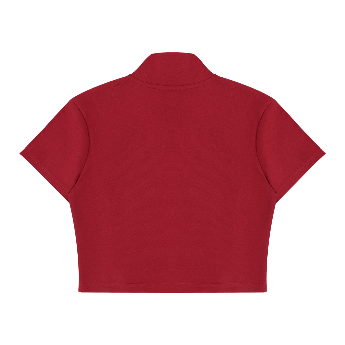 Cropped Full Zip Short Sleeve Tee