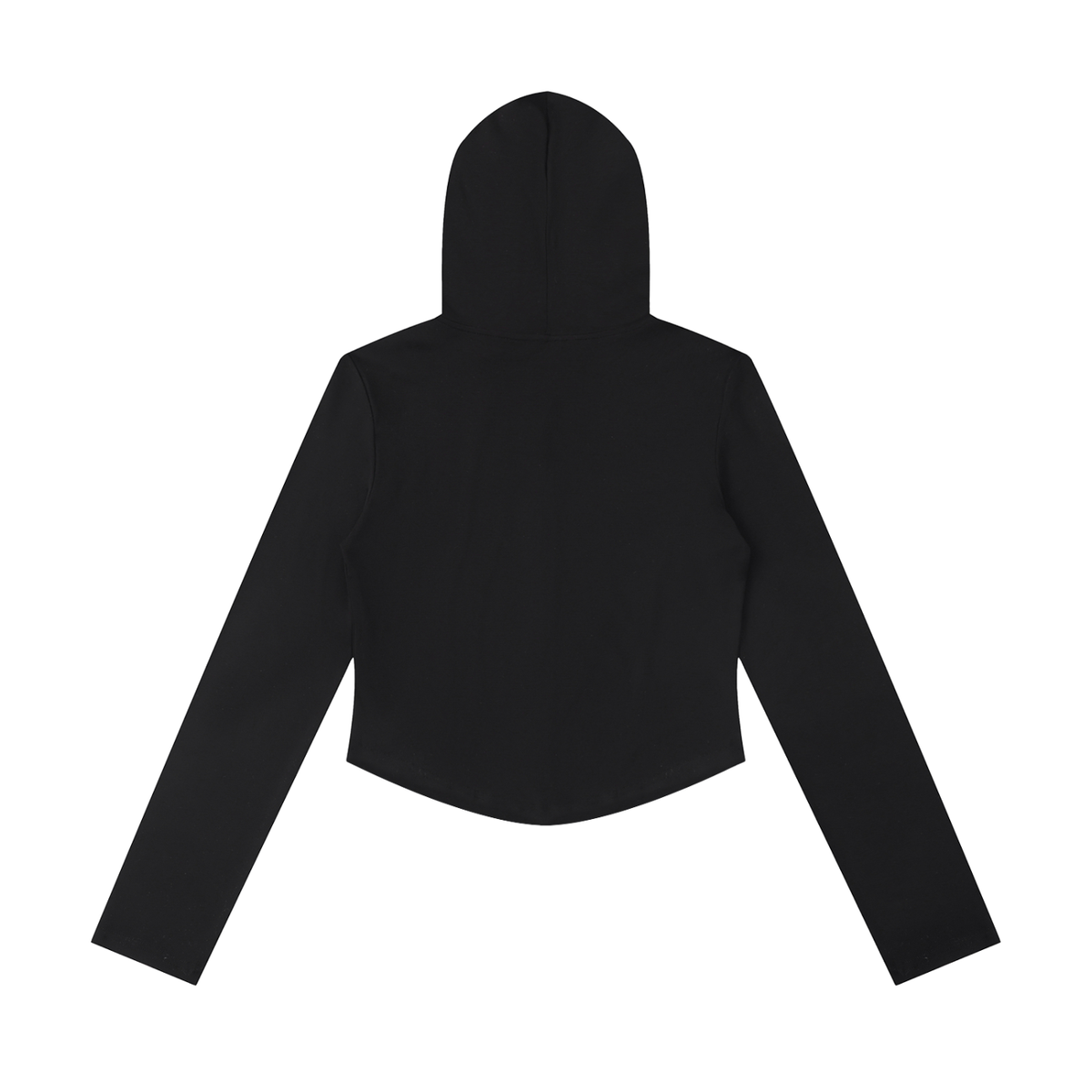 Womens Slim Cropped Full Zip Hoodie