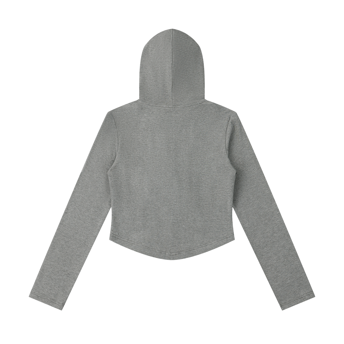 Womens Slim Cropped Full Zip Hoodie