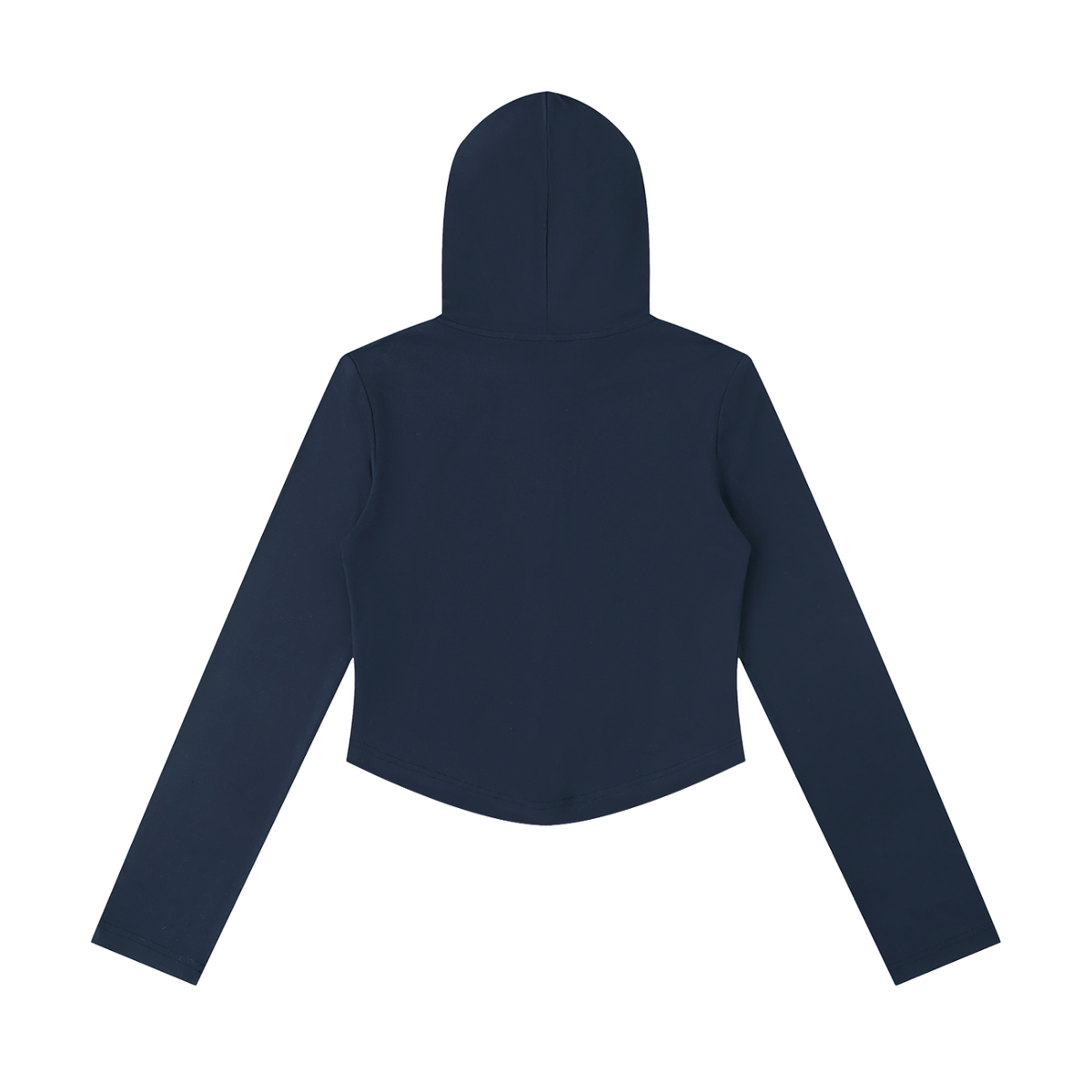 Womens Slim Cropped Full Zip Hoodie