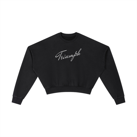 Women's Vintage Washed Cropped Sweatshirt