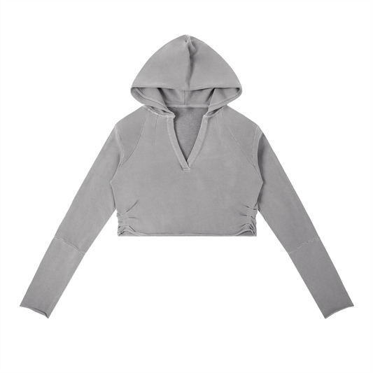 Women's Vintage Washed Cut Hoodie